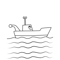 Toot the Tiny Tugboat 15 Free Coloring Page for Kids
