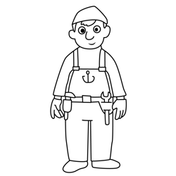 Toot the Tiny Tugboat 16 Free Coloring Page for Kids