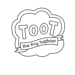 Toot the Tiny Tugboat 3 Free Coloring Page for Kids