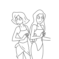 Clover And Sam In Swimsuit Free Coloring Page for Kids