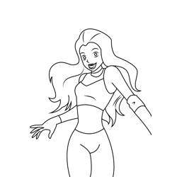 Sam Red Hair Girl Free Coloring Page for Kids
