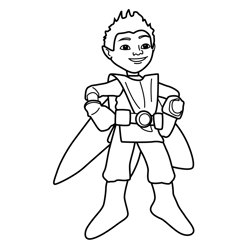 Tree Fu Tom Hands In Side Free Coloring Page for Kids