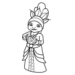 Treetog the Tree Spirit Holding Energy Ball Tree Fu Tom Free Coloring Page for Kids