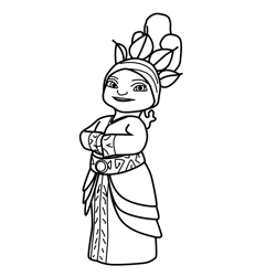 Treetog the Tree Spirit Tree Fu Tom Free Coloring Page for Kids