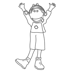Happy Bella Free Coloring Page for Kids