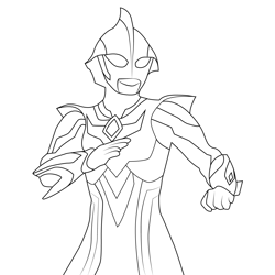 Ultraman Nexus 2 Ultraman Free Coloring Page for Kids