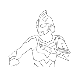 Ultraman Nexus 3 Ultraman Free Coloring Page for Kids