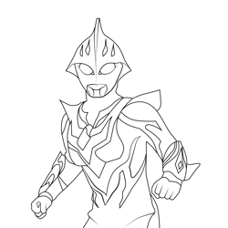 Ultraman Nexus 4 Ultraman Free Coloring Page for Kids