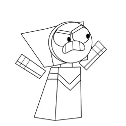 Angry Master Frown Unikitty Free Coloring Page for Kids