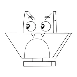 Batty Unikitty Free Coloring Page for Kids
