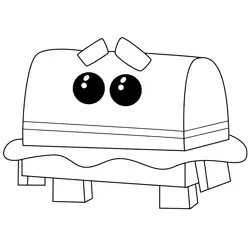 Burger Person Unikitty Free Coloring Page for Kids