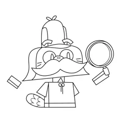 Detective Dan Unikitty Free Coloring Page for Kids