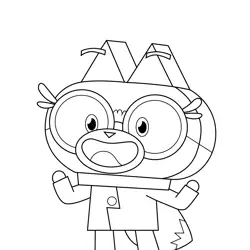 Dr. Fox Happy Unikitty Free Coloring Page for Kids