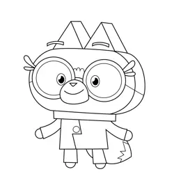 Dr. Fox Unikitty Free Coloring Page for Kids