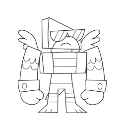 Hawkodile Unikitty Free Coloring Page for Kids