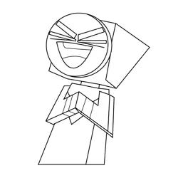 Master Frown Laughing Unikitty Free Coloring Page for Kids