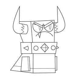Master Malice Unikitty Free Coloring Page for Kids