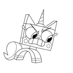 Princess Unikitty Angry Unikitty Free Coloring Page for Kids