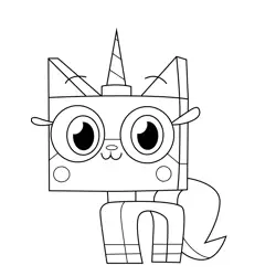 Princess Unikitty Unikitty Free Coloring Page for Kids