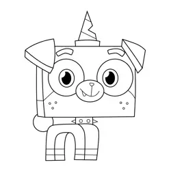 Puppycorn Unikitty Free Coloring Page for Kids