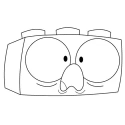 Richard Looking Shocked Unikitty Free Coloring Page for Kids