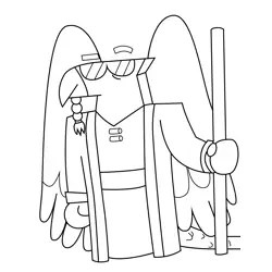 Sensei Falcomodo Unikitty Free Coloring Page for Kids