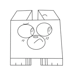 Squarebear Unikitty Free Coloring Page for Kids