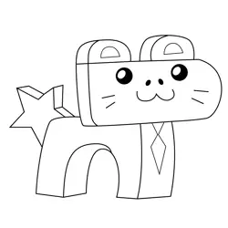 Starbutt Unikitty Free Coloring Page for Kids