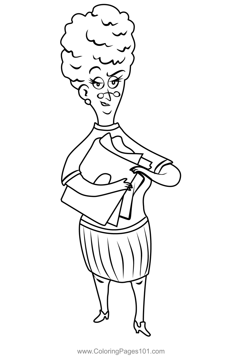 Mrs Drazil From Wayside Coloring Page for Kids - Free Wayside Printable
