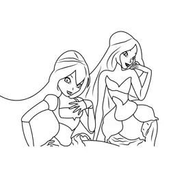 Charming Winx Club Babe Free Coloring Page for Kids
