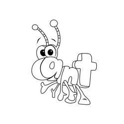 Ant From Wordworld Free Coloring Page for Kids