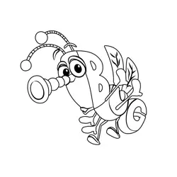 Bug From Wordworld Free Coloring Page for Kids