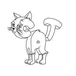 Cat From Wordworld Free Coloring Page for Kids