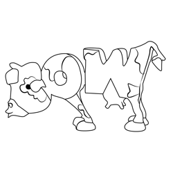 Cow From Wordworld Free Coloring Page for Kids