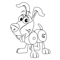 Dog From Wordworld Free Coloring Page for Kids