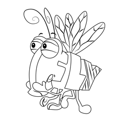 Fly From Wordworld Free Coloring Page for Kids