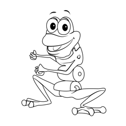 Frog From Wordworld Free Coloring Page for Kids