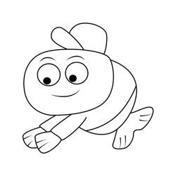 Fergus Fishman Work It Out Wombats! Free Coloring Page for Kids