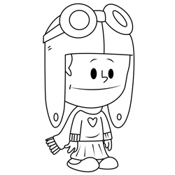 Amelia Earhart Xavier Riddle and the Secret Museum Free Coloring Page for Kids