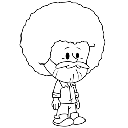 Bob Ross Xavier Riddle and the Secret Museum Free Coloring Page for Kids