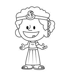 Cleopatra Xavier Riddle and the Secret Museum Free Coloring Page for Kids