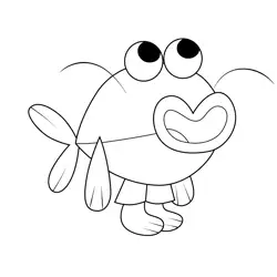 Child Catfish Zig and Sharko Free Coloring Page for Kids