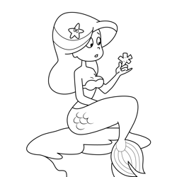 Marina Zig and Sharko Free Coloring Page for Kids