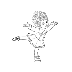 Nancy Ice Skater  Extraordinaire  Fancy Nancy Clancy Free Coloring Page for Kids