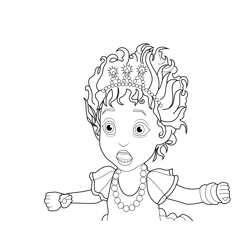 Scared Nancy Fancy Nancy Clancy Free Coloring Page for Kids
