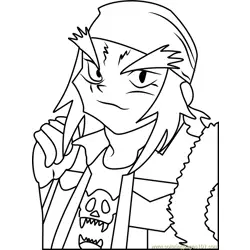Carlos Beyblade Free Coloring Page for Kids