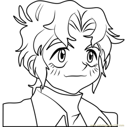 Enrique Beyblade Free Coloring Page for Kids