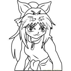Mariah Beyblade Free Coloring Page for Kids