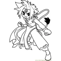 Ray Kon Beyblade Free Coloring Page for Kids