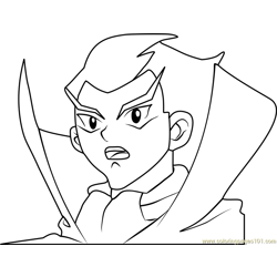 Sanguinex Beyblade Free Coloring Page for Kids
